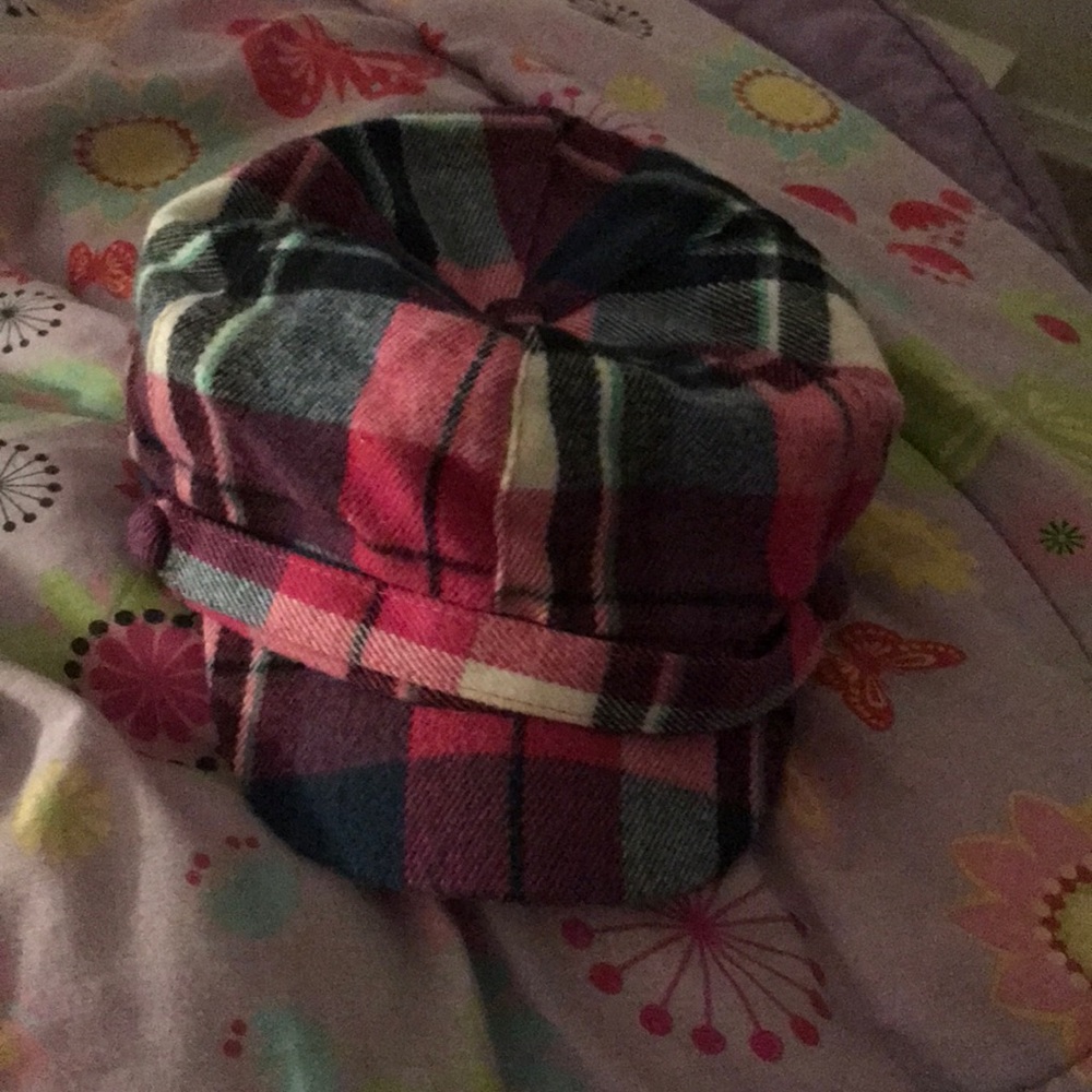 Pink plaid hat